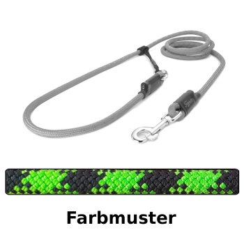 EASYLONG Hundeleine - L - 3m - grün und schwarze Kreuze